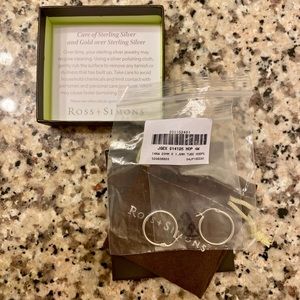 Ross-Simons 14K White Gold Earrings